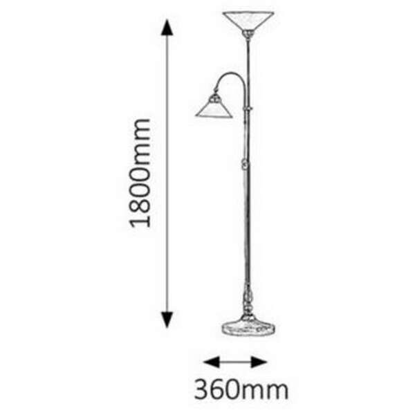 RABALUX Marian podna lampa sa citacem E27 2x60W bronza
