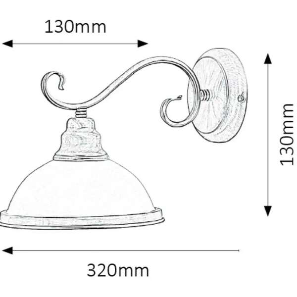 RABALUX Elisett zidna lampa E27 1x60W bronza