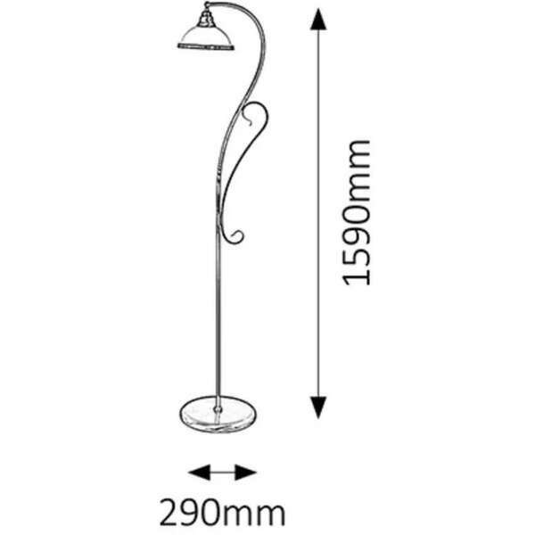 RABALUX Elisett podna lampa E27 1x60W bronza