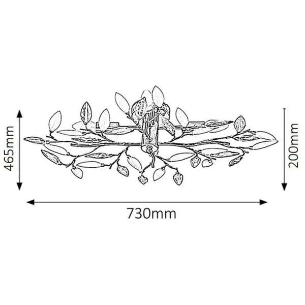 RABALUX Lilian plafonska lampa E14 4x40W staro zlato
