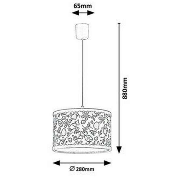 RABALUX Hanka visilica E27 40W,belo