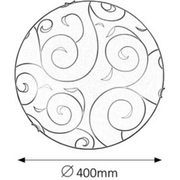 RABALUX Harmony lux plafonjeraD40E27 2x60Whrom/belo