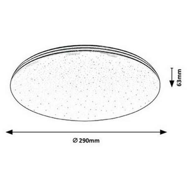 RABALUX Toma kupatilska plafonjera LED 20W 4000K hrom 29cm IP44