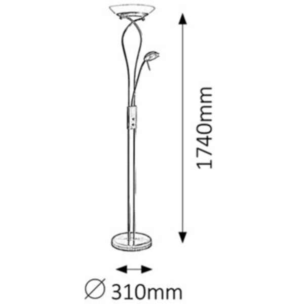 RABALUX Gamma Podna lampa sa citacem l.R7s 230W+G9 40W