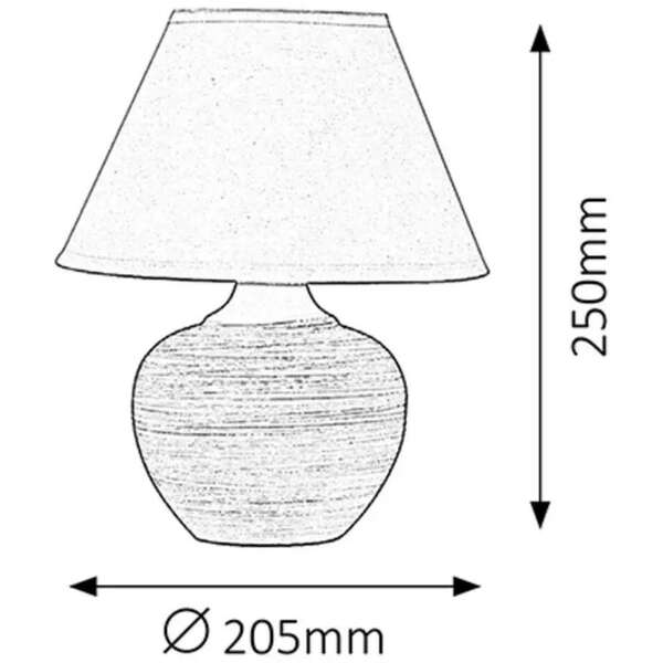 RABALUX Molly keramicka stona lampa E14 40W /belo