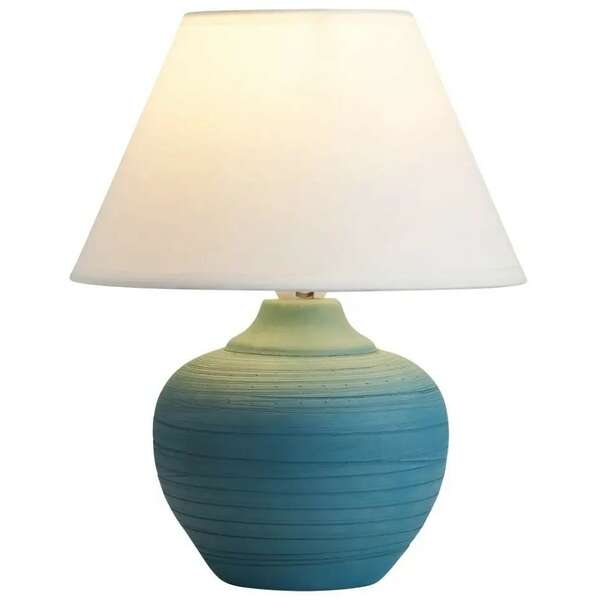 RABALUX Molly keramicka stona lampa E14 40W plavo/belo