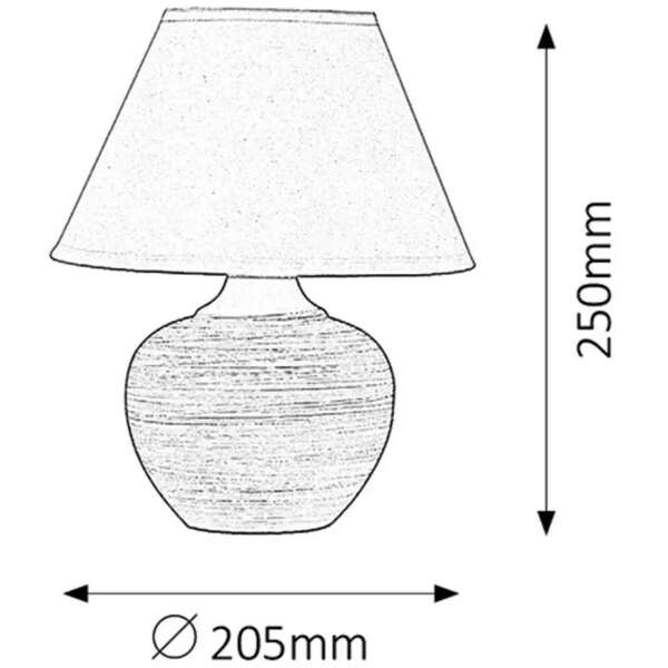 RABALUX Molly keramicka stona lampa E14 40W plavo/belo