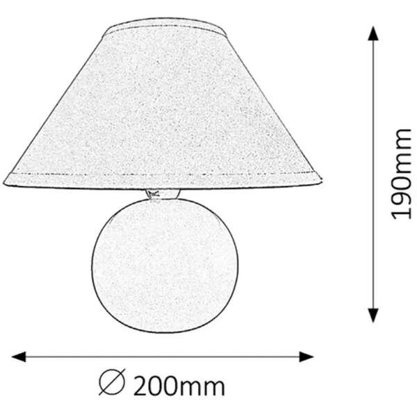 RABALUX Ariel keramicka stona lampa E14 40W, belo
