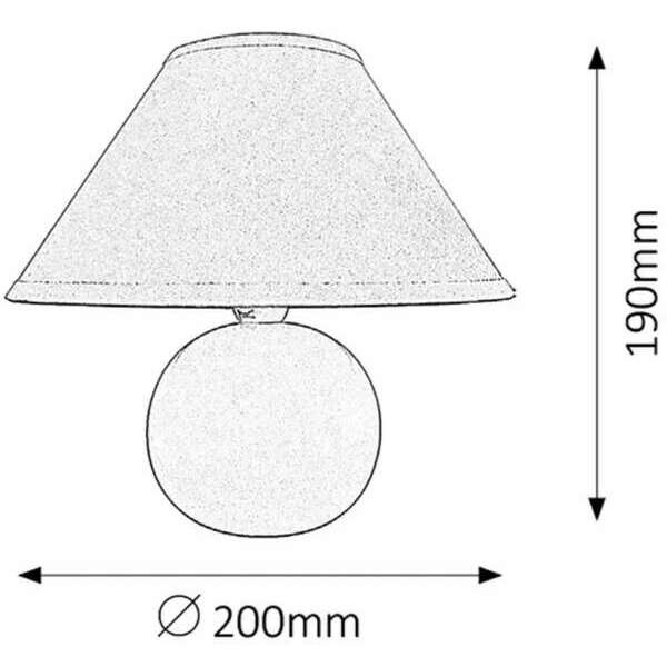 RABALUX Ariel keramicka stona lampa E14 40W, crveno