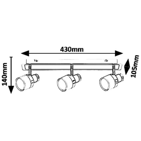 RABALUX Harold,kupatilska,LED15W,IP44,chrom/crna/opal