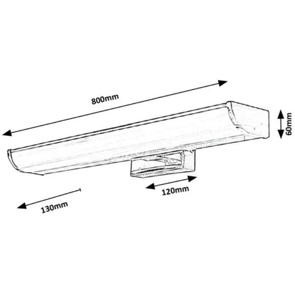 RABALUX Evron,zidna lampa.LED 13,5W,hrom,L80cm,IP44