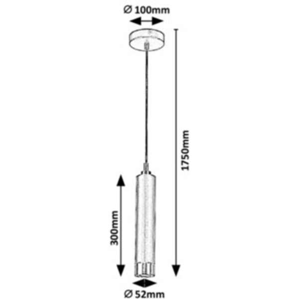 RABALUX Zircon, vilicia top metal GU10 175cm