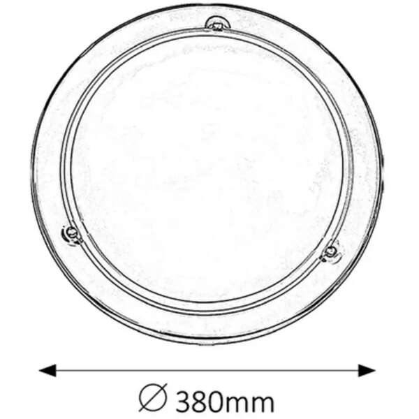 RABALUX Ufo plafonjera D38 E27 2x60W hrom opal
