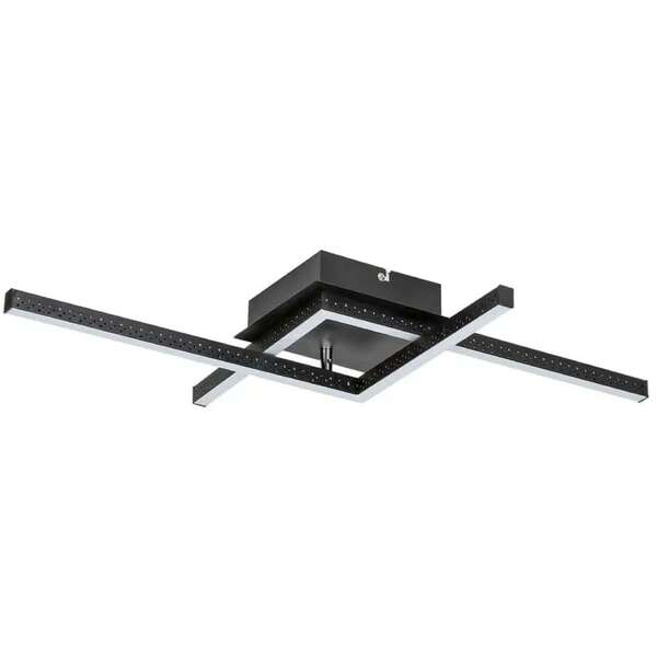 RABALUX Casimir, unutrašnja LED plafonjera, mat crna, bela