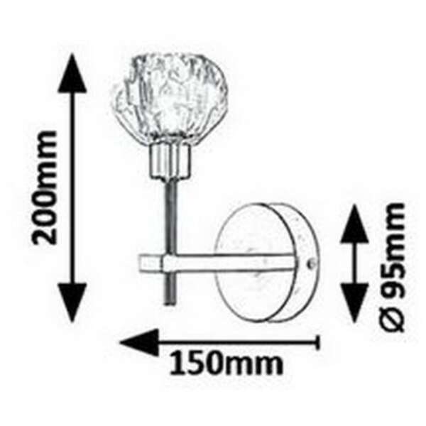 RABALUX Kassia, zidna, G9 MAX 5W, gold