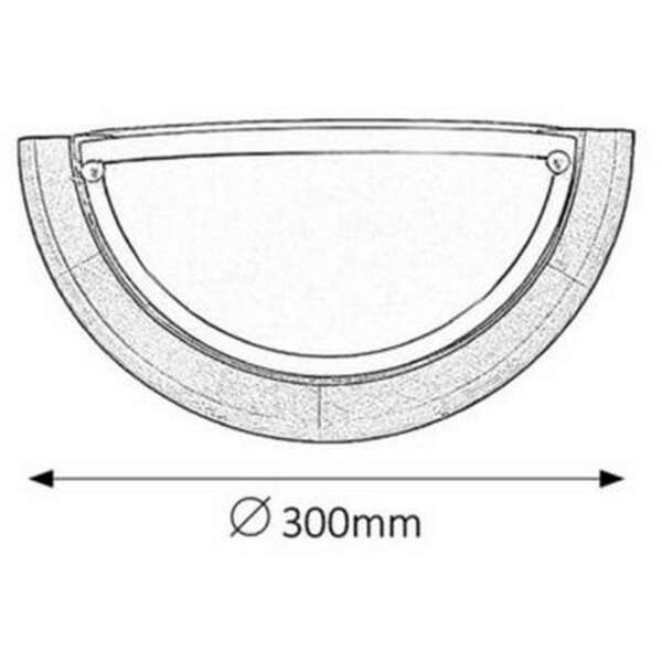 RABALUX Fa Ufo zidna lampa D30 E27 60W hrast opal