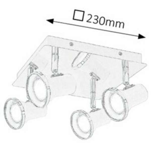 RABALUX Steve spotLEDGU10 4x4,5Ww.bulb,wh/chIP44