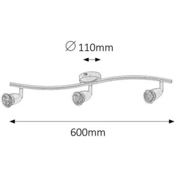 RABALUX Norman 3x spot  hrom bez sijalice