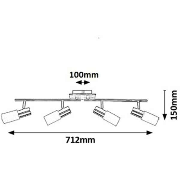 RABALUX Logan spot E14 4x40W hrom