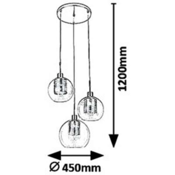 RABALUX Philana visilica E14 3X MAX 40W gold