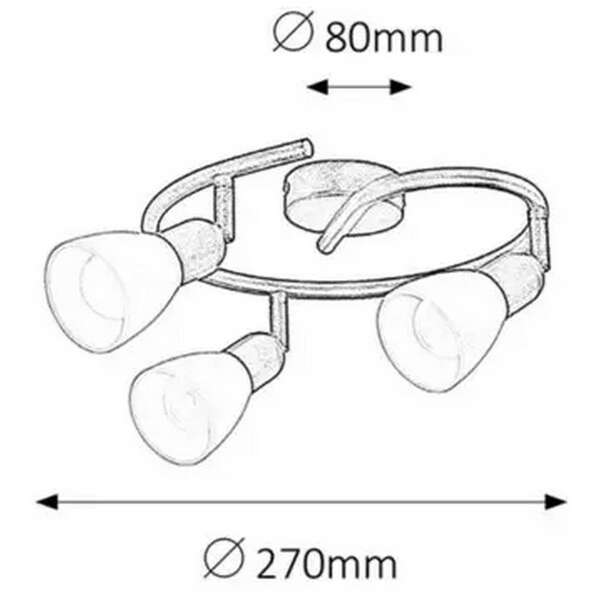 RABALUX Soma spot smedi E14 3x40W