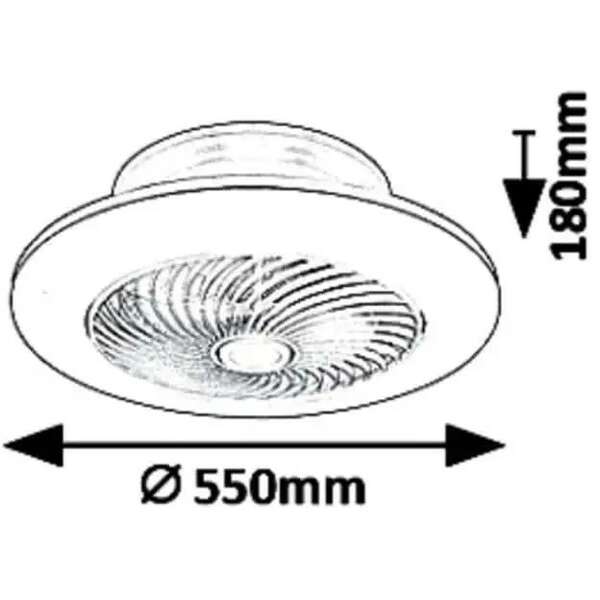 RABALUX Dalfon plafonjera, sa fan 36W