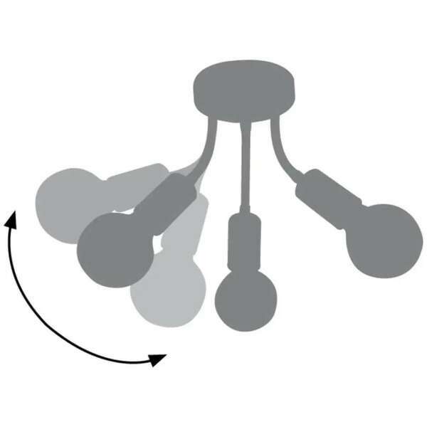 RABALUX Almus plafonska lampa E27 3x60W crna
