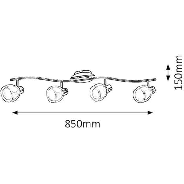 RABALUX Dave  spot E14 4x40W hrom