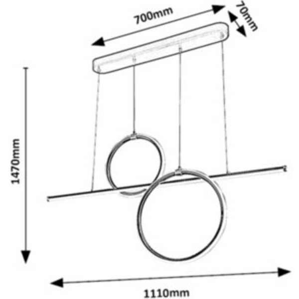 RABALUX Willow, visilica, LED / 48W