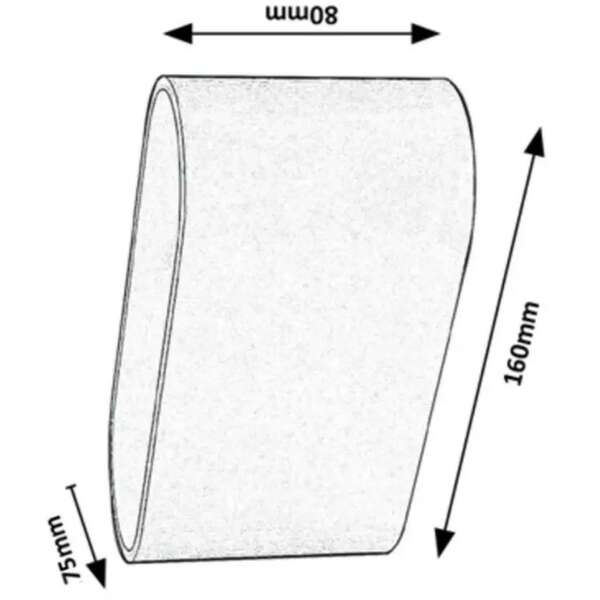 RABALUX Kaunas, unutrašnja metalna zidna lampa indirektno, G 8