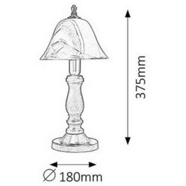 RABALUX Rustic3 stona lampa, E14 40W bronza