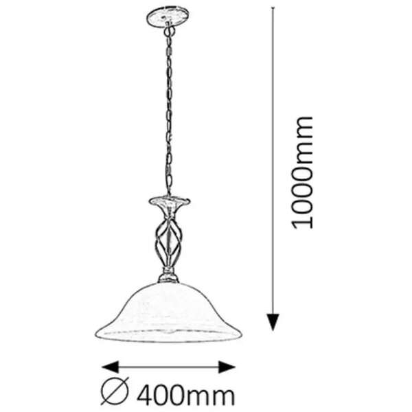 RABALUX Beckworth Visilica E27 60W bronza