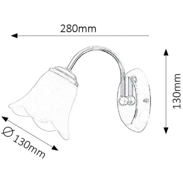 RABALUX Rafaella zidna lampa E14 40W zlato