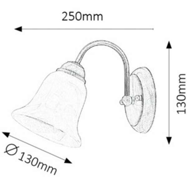 RABALUX Francesca zidna lampa E14 40W bronza