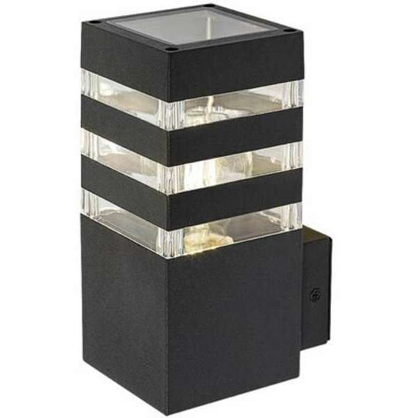 RABALUX Ankara spoljna zidna IP44 E27 x 1 bez sijalice aluminijum grafitna crna visina 20cm