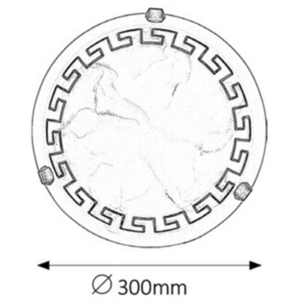 RABALUX Etrusco plafonjera D30,E27 60W bronza