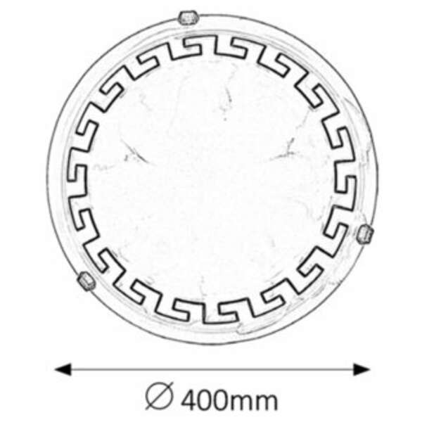 RABALUX Etrusco plafonjera D40E27 2x60W bronza