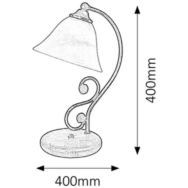 RABALUX Dorothea stona lampa E14 40W mat crno