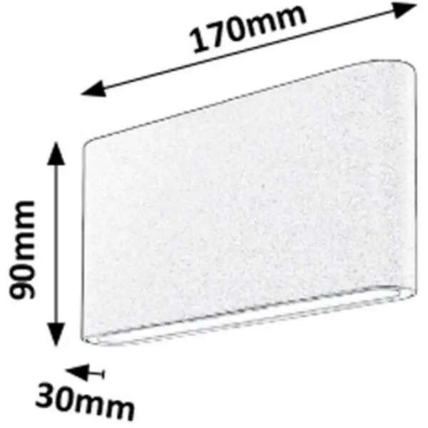 RABALUX Nesna LED 2X6W tamno siva