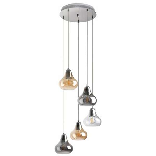 RABALUX Jezabel visilica, hrom sa mlecnim staklom, E27 5X 60