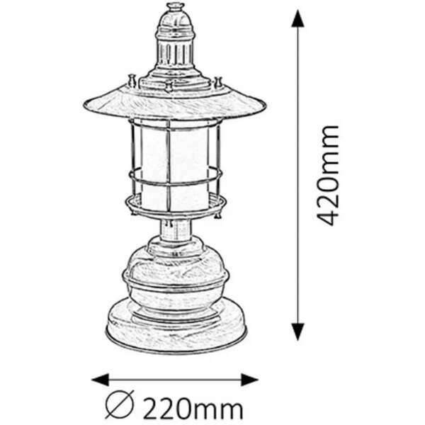 RABALUX Sudan stona lampa E27 60W, bronza