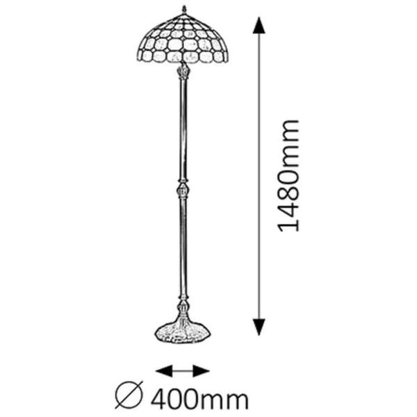 RABALUX Marvel podna lampa E27 2x60W
