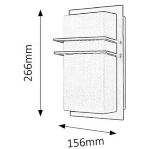 RABALUX Seattle spoljna zidna lampaE27 11W crno IP44
