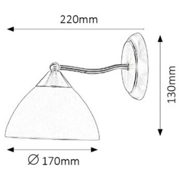 RABALUX Regina zidna lampa E14 40W bronza