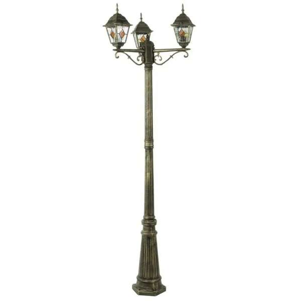 RABALUX Monaco kandilaber, visina 195cm, 3xE27 staro zlato