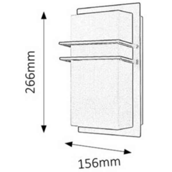 RABALUX Seattle spoljna zidna lampa E27 11W inox IP44
