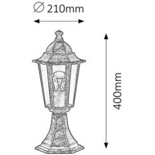 RABALUX Velence spoljna lampa 40cm 60 staro zlato IP44
