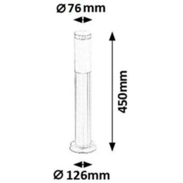 RABALUX Inox torch spoljna lampa 45cm E27 60W IP44