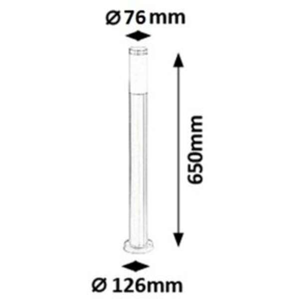 RABALUX Inox torch spoljna lampa 65cm E27 60W IP44