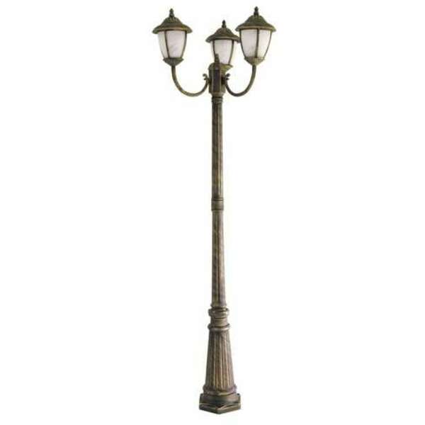 RABALUX Madrid kandilaber, visina 2,1m, 3x60W staro zlato IP